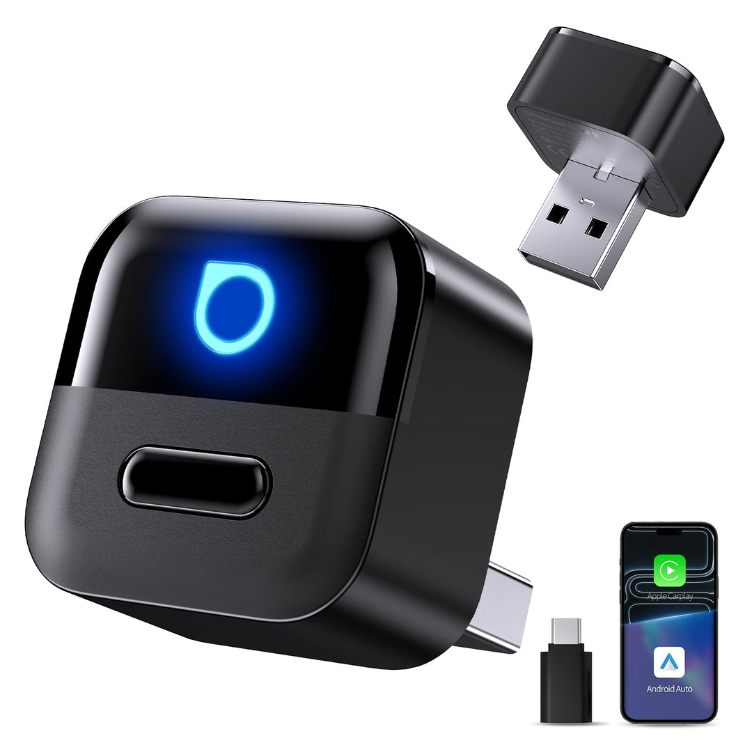 OTTOCAST Mini Pico 2026, 2-in-1 CarPlay & Android Auto Wireless Adapter für iOS 10+/Android 11+, Sma