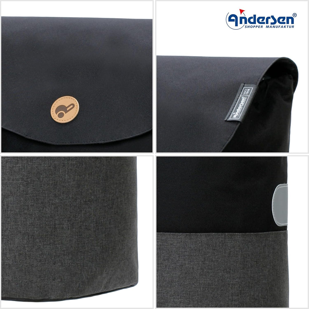 Andersen Einkaufstrolley - klappbar - 36 Liter - belastbar 30 kg | Aluminium - Trolley - Rad Ø 15 cm