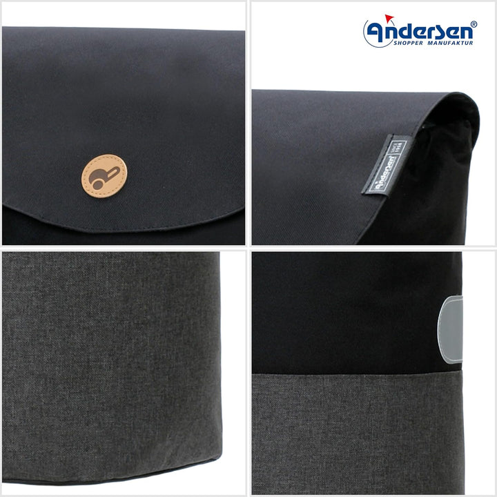 Andersen Einkaufstrolley - klappbar - 36 Liter - belastbar 30 kg | Aluminium - Trolley - Rad Ø 15 cm