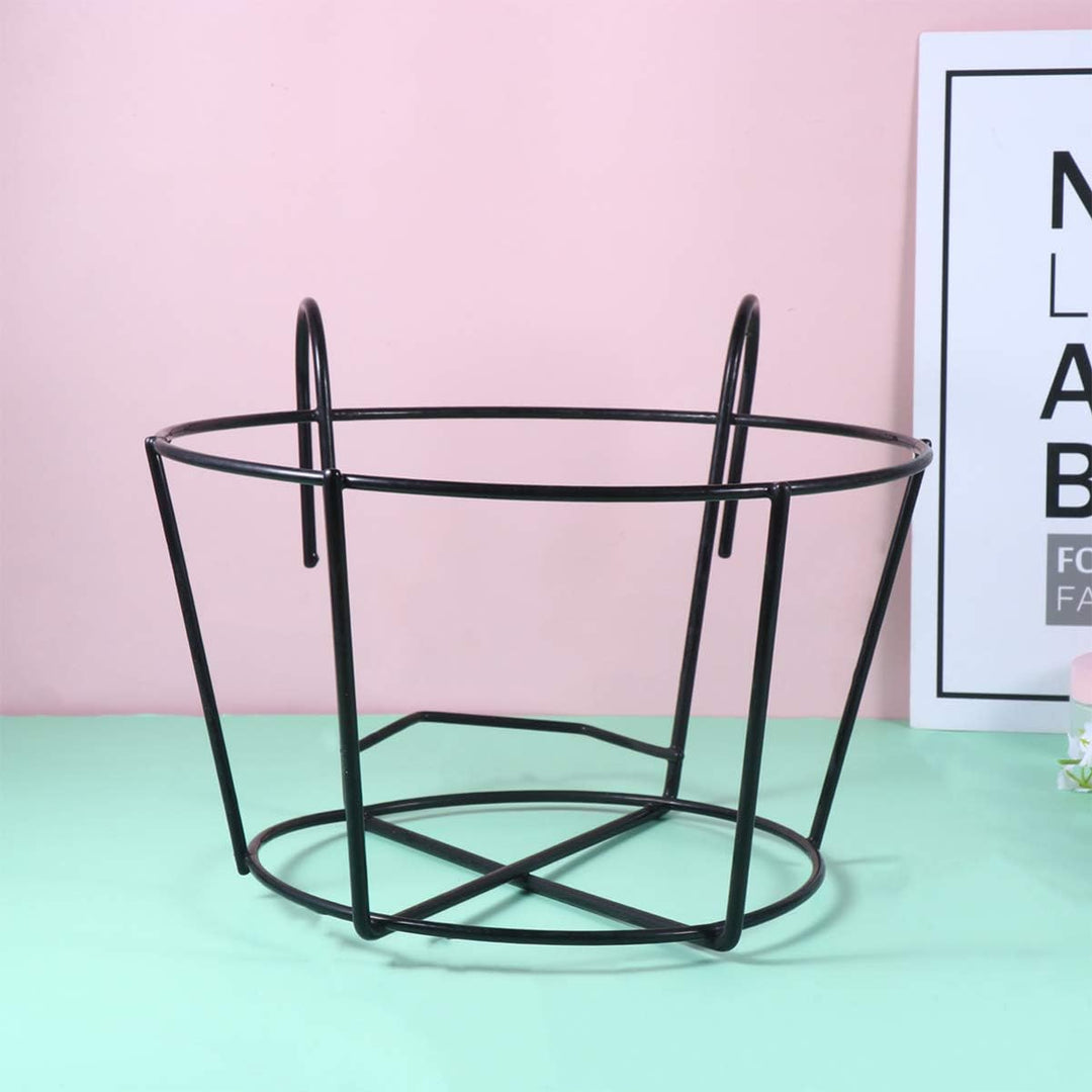 Housoutil Blumentopfhalter Blumentopf Halterung zum Aufhängen Eisen Kunst Körbe 2 Stück Schwarz Pfla