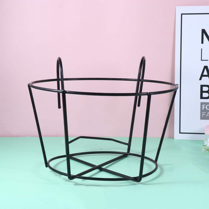 Housoutil Blumentopfhalter Blumentopf Halterung zum Aufhängen Eisen Kunst Körbe 2 Stück Schwarz Pfla