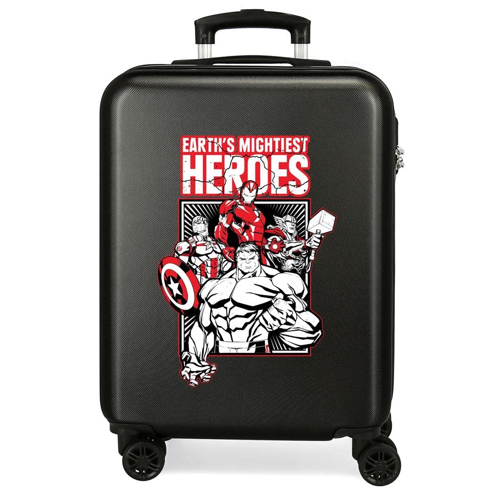 Marvel Mightiest Heroes Kabinentasche, 38 x 55 x 20 cm Heroes Schwarz Kabinenkoffer, Heroes Schwarz