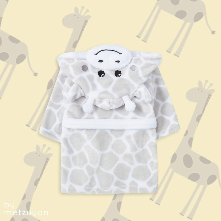 Metzuyan Bademantel für Mädchen und Jungen, Plüschtier Giraffe 92 Graue Giraffe, 92 Graue Giraffe