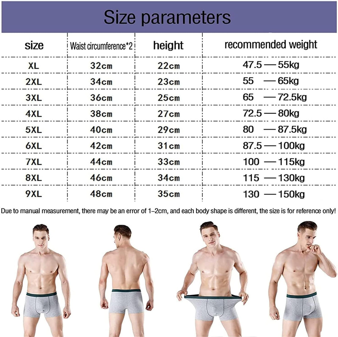 SHUOJIA Boxershorts Men Herren 6er Pack Retroshorts Männer Trunks Baumwolle Unterwäsche Weiche Und I