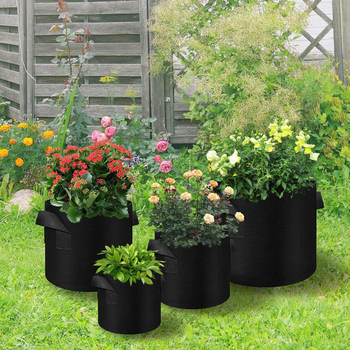 LITLANDSTAR 12 Stück 19L Pflanzsäcke aus Vliesstoff, Gartenpflanze Anbaubeutel Atmungsaktive Vliesst