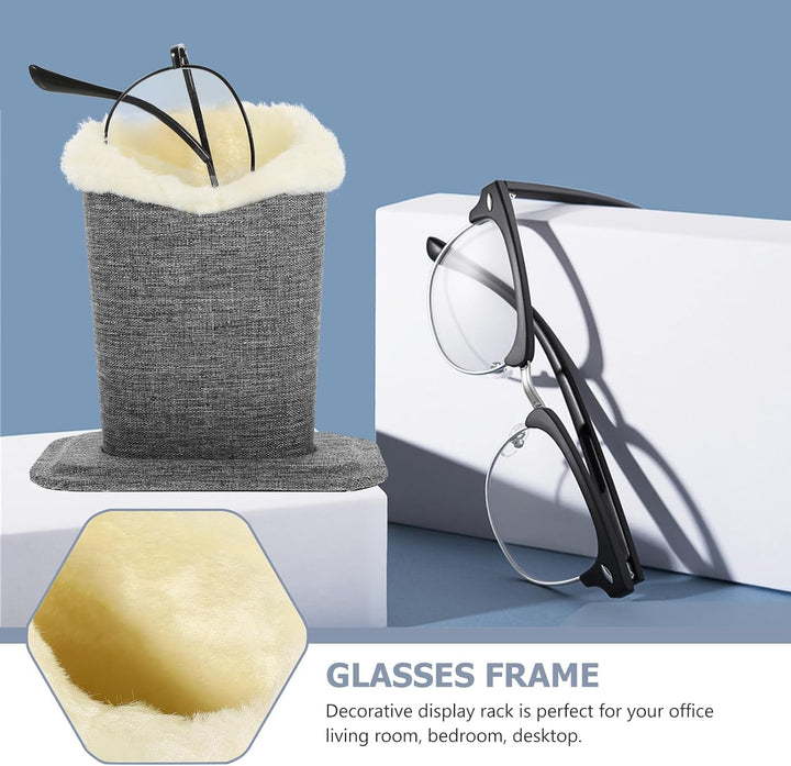 Cabilock Brillenständer Plüsch Gefütterter Brillenhalter Brillen Bifocals Display Ständer für Nachtt
