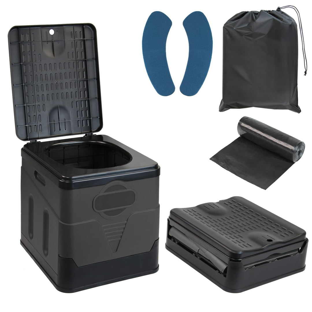 Montafox Faltbare Campingtoilette max 150 kg Mobile Toilette WC Klapptoilette Trockentoilette 12 Toi