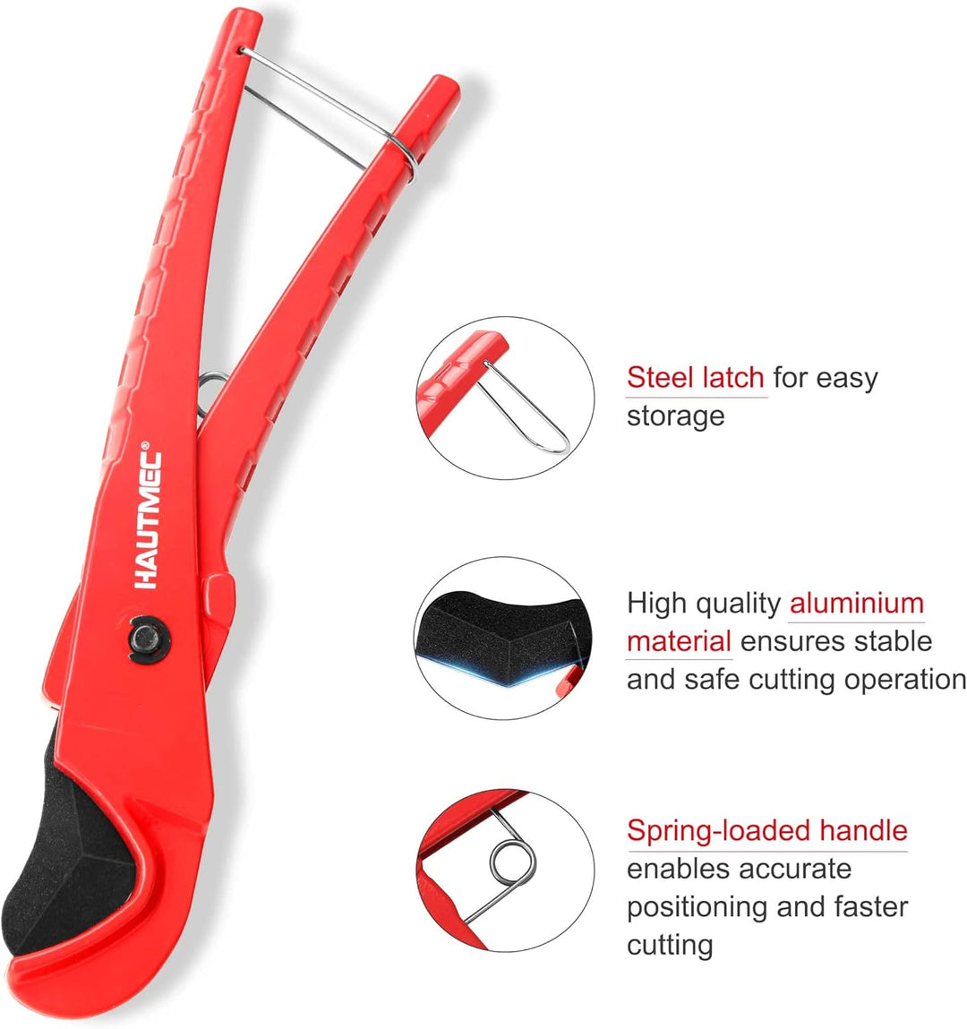 HAUTMEC PEX-Rohr- und Schlauchschneider zum Schneiden von 36 mm PVC-, CPVC-, PPR-, PEX-, Gummischläu