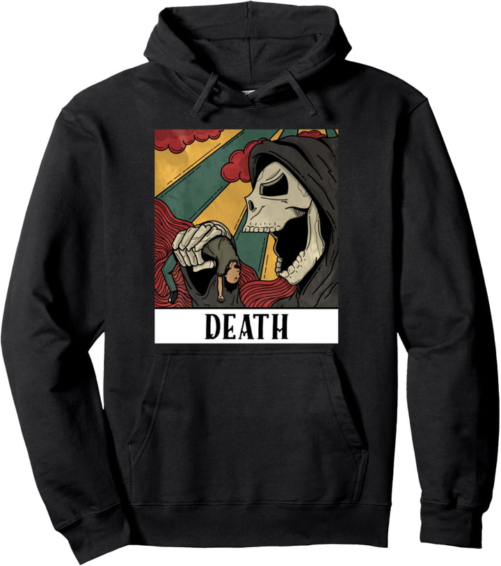 Grim Reaper Skeleton Tarot Card Blackcraft Men Women Pullover Hoodie