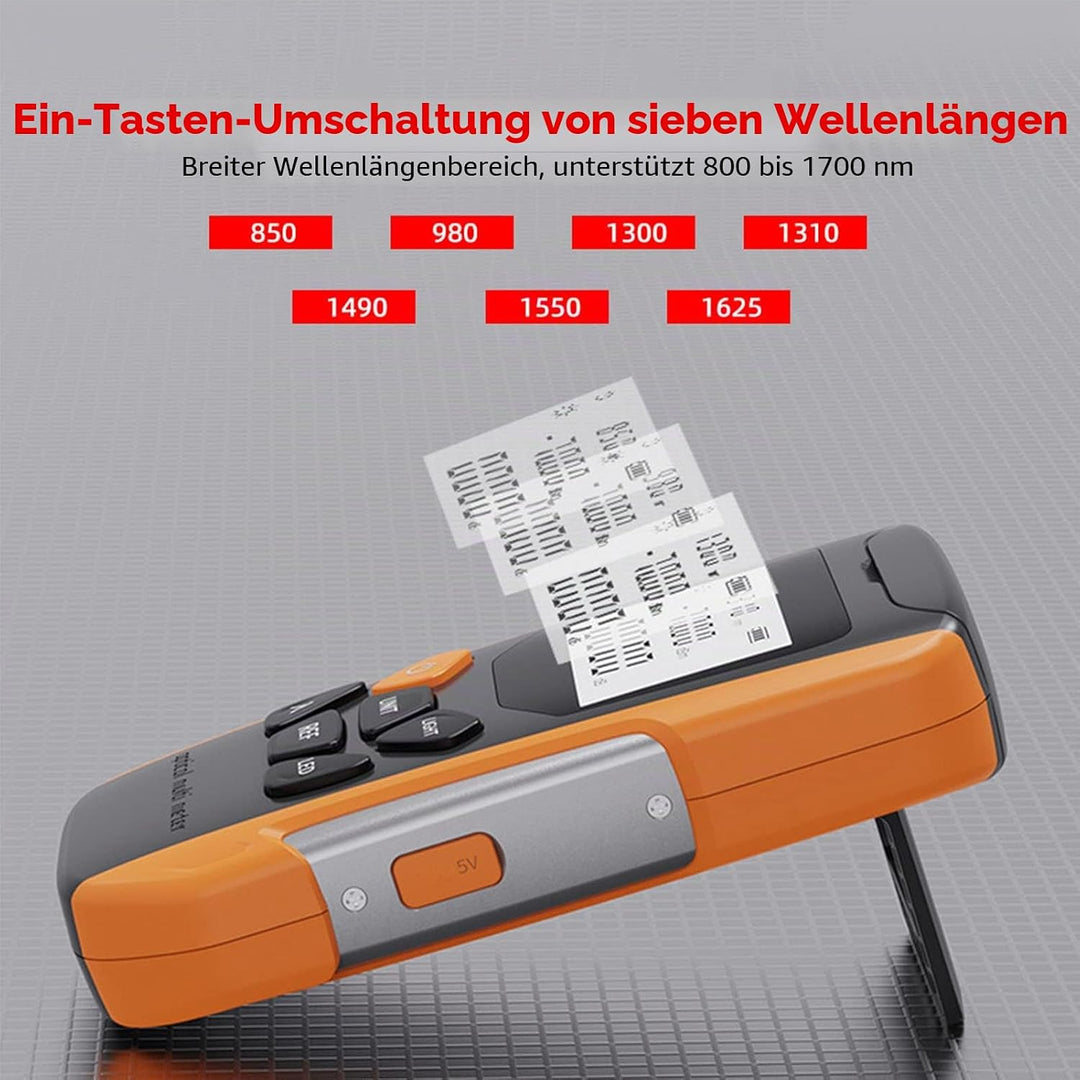 LWL-Kabeltester Tragbarer Universeller LWL-Leistungsmesser 30 Km Optischer Dämpfungstester Leistungs
