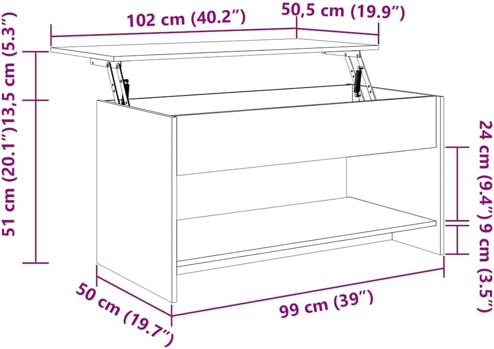 vidaXL Couchtisch Wohnzimmertisch Sofatisch Kaffeetisch Beistelltisch Tisch Wohnzimmer Teetisch Beto