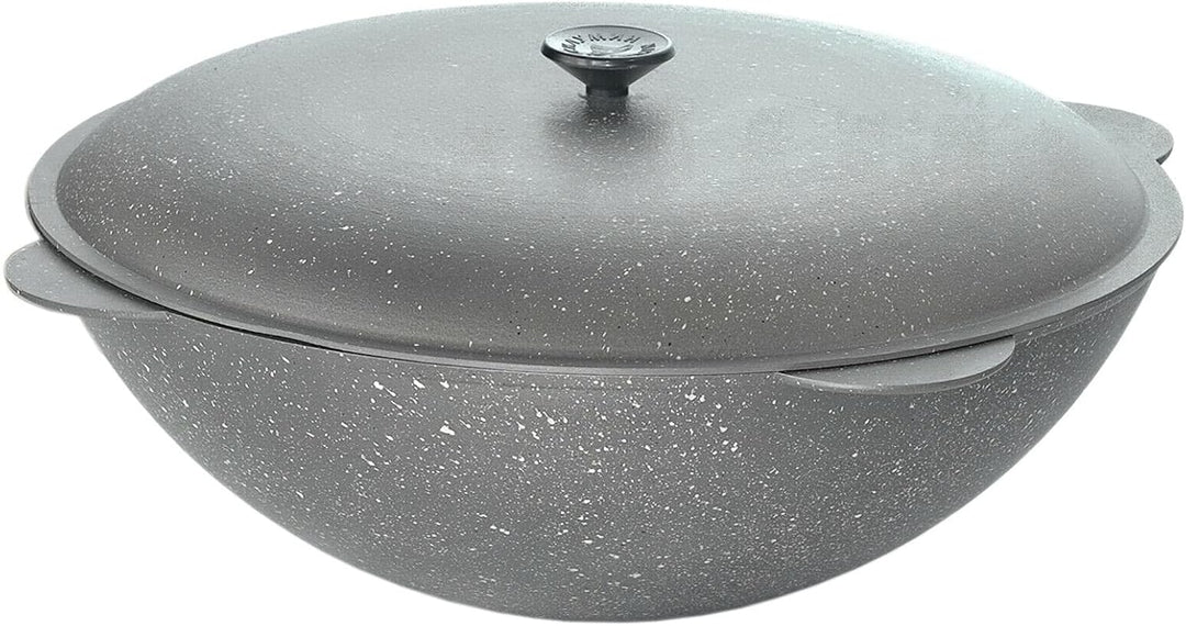6 L Schwenktopf Kazan mit Antihaftbeschichtung mit Bügel und Deckel Campingtopf Gulaschkessel Alugus
