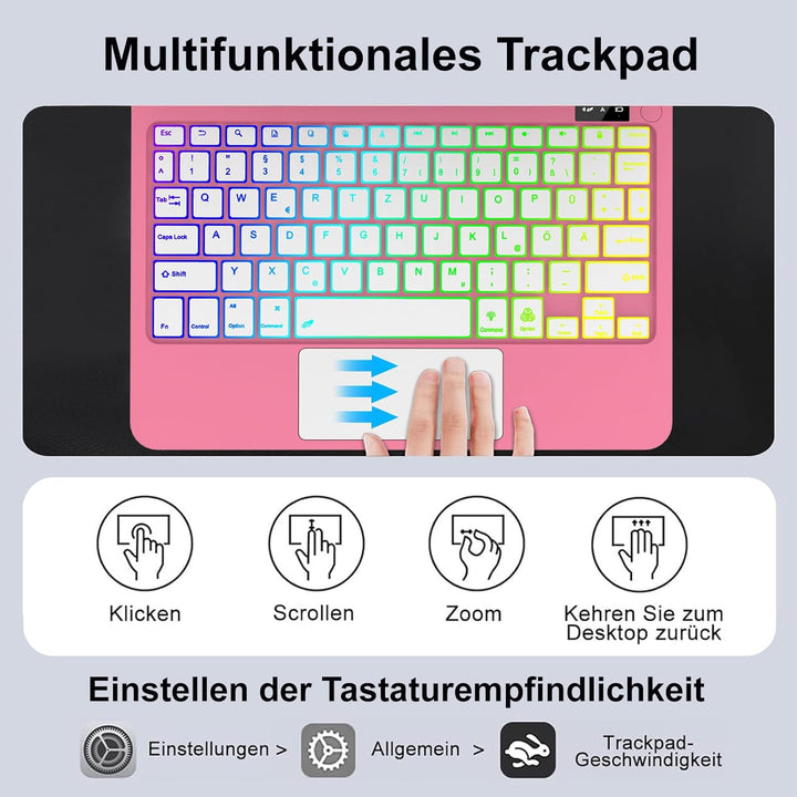 Magic Keyboard für iPad Air 11 Zoll (M4 2026, M3 2025, M2 2024)/iPad Pro 11"(4ª/3ª/2ª/1ª Gen) mit Mu