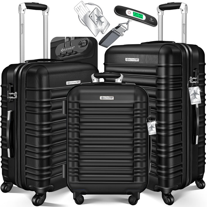 KESSER® 3tlg. Hartschalenkofferset Hartschalenkoffer Reisekoffer Set Reisekofferset Trolley Koffer I