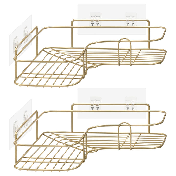 Navaris 2x Duschablage ohne Bohren - Bad Duschregal Eckregal 2er Set - Badezimmer Regal Wand - Ablag