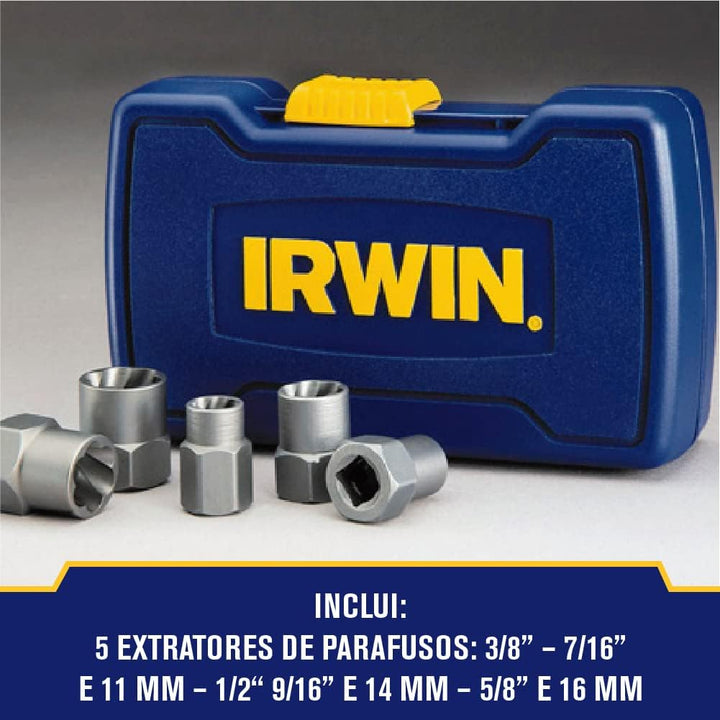 Irwin, 394001, Schrauben-Ausdreh-Set, 5-teilig, IRW10504634 Tragetasche n/a, Tragetasche n/a