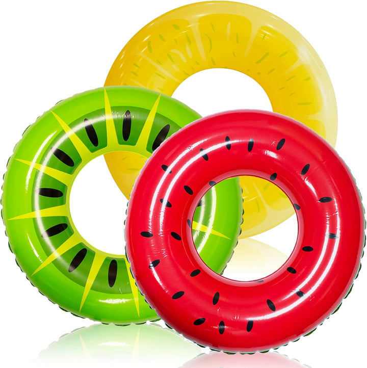 JOYIN 3 Pack Aufblasbarer Schwimmreifen mit Glitzern 32.5"/82.55cm, Schwimmring, Sommer Wasser Schwi