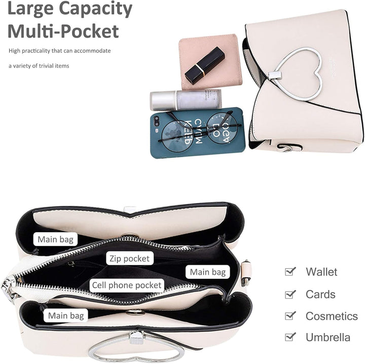 NICOLE &amp; DORIS Fashion Handtasche für Damen Umhängetasche wasserdichte Schultertaschen PU-Leder Henk