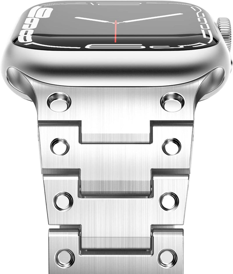 NewWays Metallband Kompatibel mit Apple Watch Armband 38mm 40mm 41mm,Edelstahl Gliederband Ersatzarm