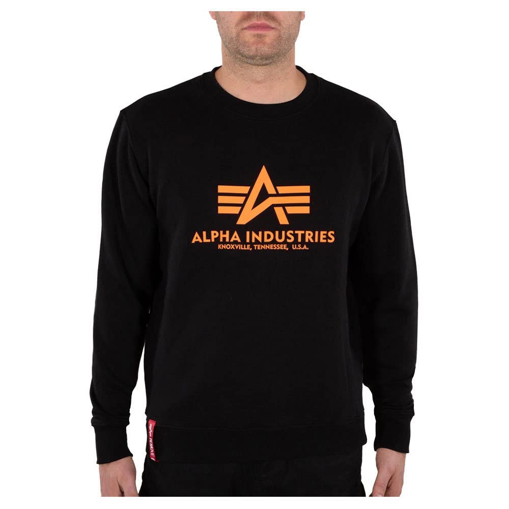 ALPHA INDUSTRIES Herren Basic Sweater Reflective Print Sweatshirt für Herren Sweatshirt (1er Pack) S