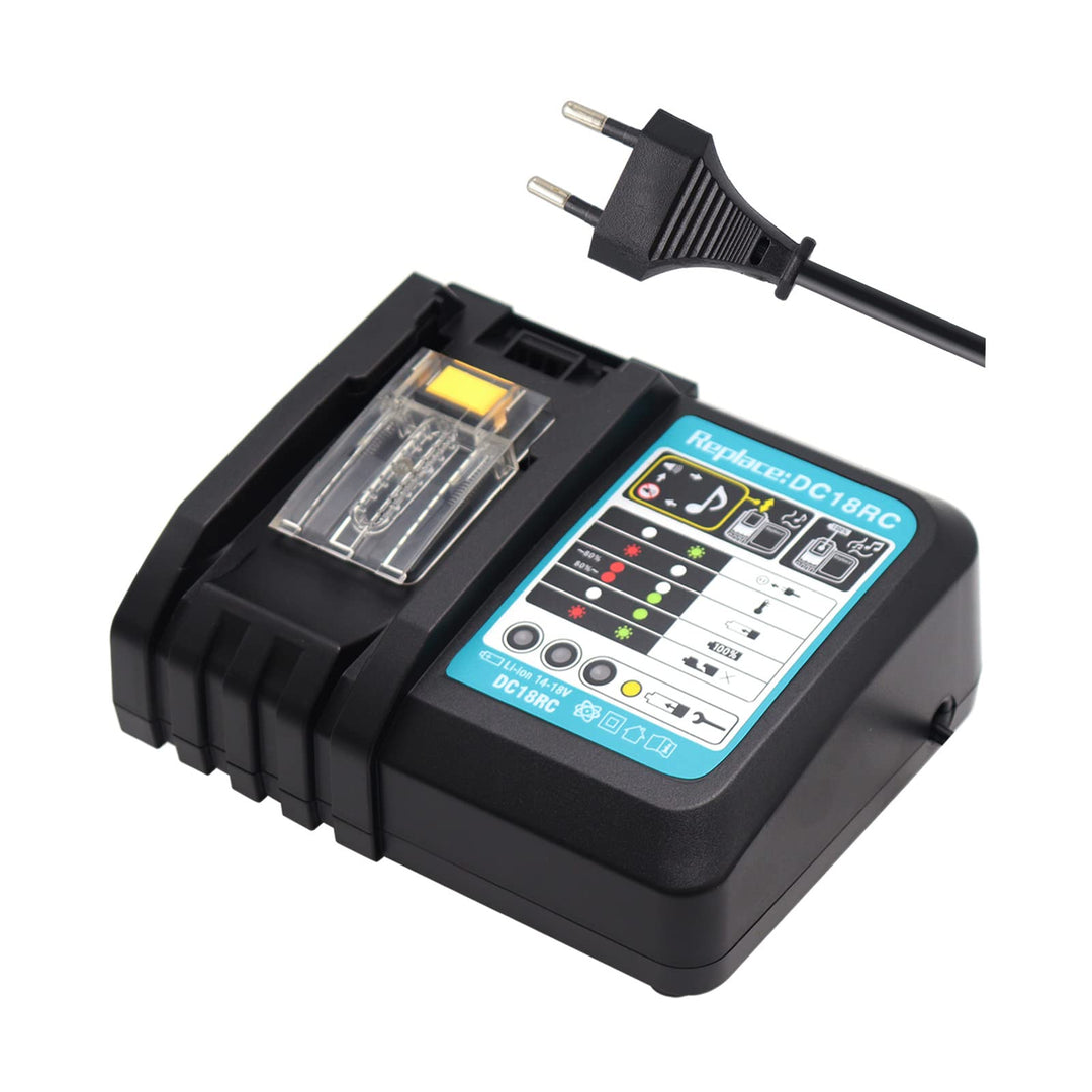 Abakoo DC18RC Ersatz Ladegerät 3A für 18V für Alle 14,4V~18V LXT400 BL1860 BL1850 BL1840 BL1830 BL18