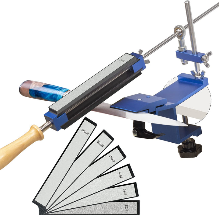 CWOVRS Messerschärfer Profi, Professioneller Messerschärfer mit Schnellspann-Design, Festwinkel Mess