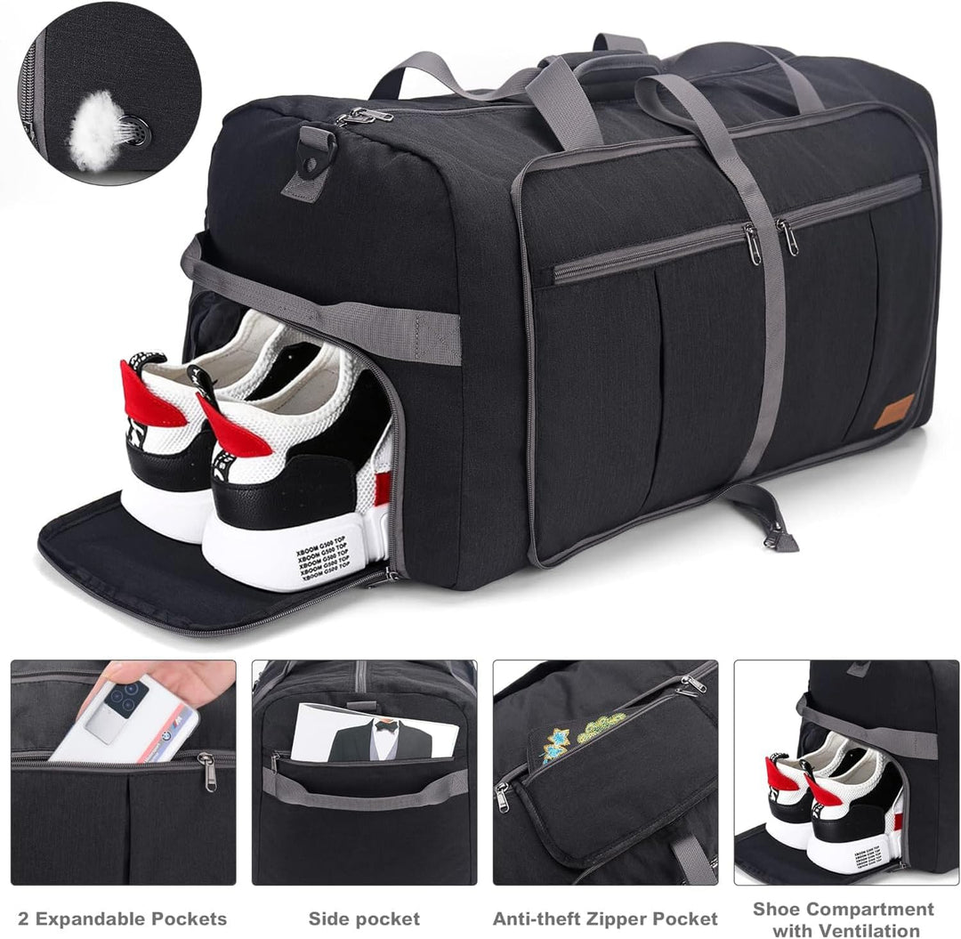 Upeelife Faltbare Reisetasche, grosse Reisetasche für Damen und Herren, Sporttasche, wasserdicht, We