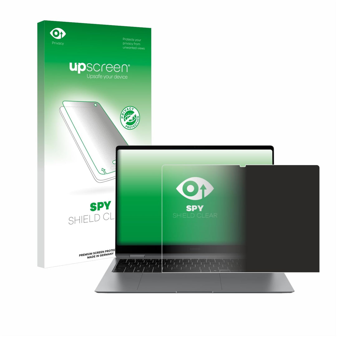 upscreen Anti-Spy Blickschutzfolie für Samsung Galaxy Book5 Pro 360 16" Made in Germany, Privacy Dis