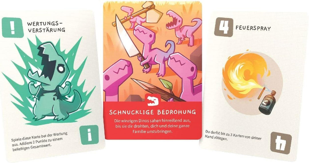 Unstable Games, Happy Little Dinosaurs, Grundspiel, Partyspiel, Kartenspiel, 2-4 Spieler, Ab 8+ Jahr