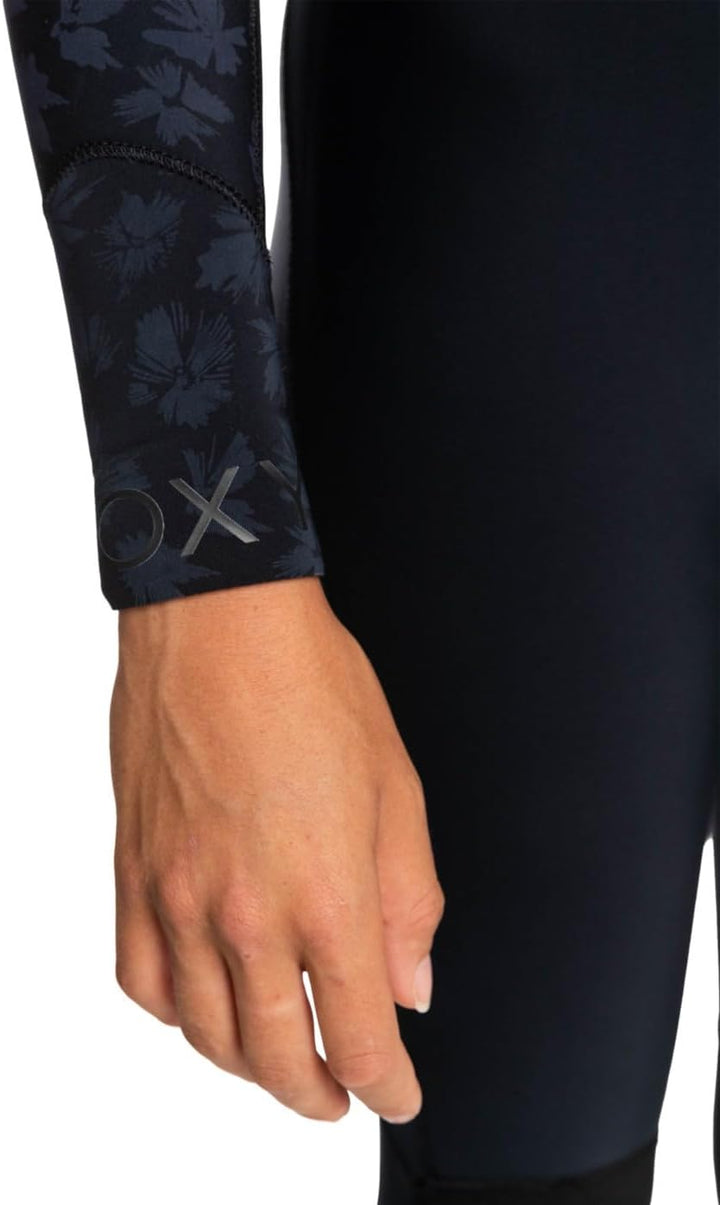 Roxy 3/2mm Swell Series 2022 - Chest-Zip-Neoprenanzug für Frauen ERJW103122. Schwarz M, Schwarz M