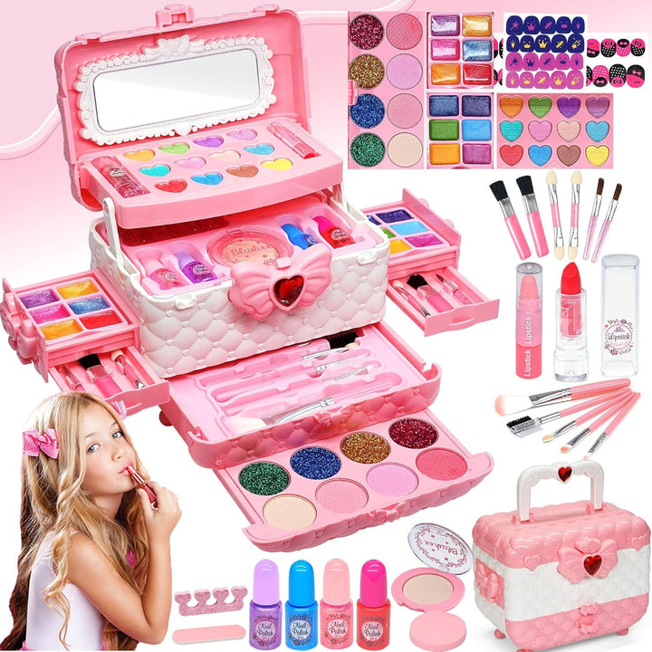 Kinderschminke Set Kinder - Kinder Schminkset M、dchen,Kinder Schminkkoffer dchen Spielzeug, Hallowee