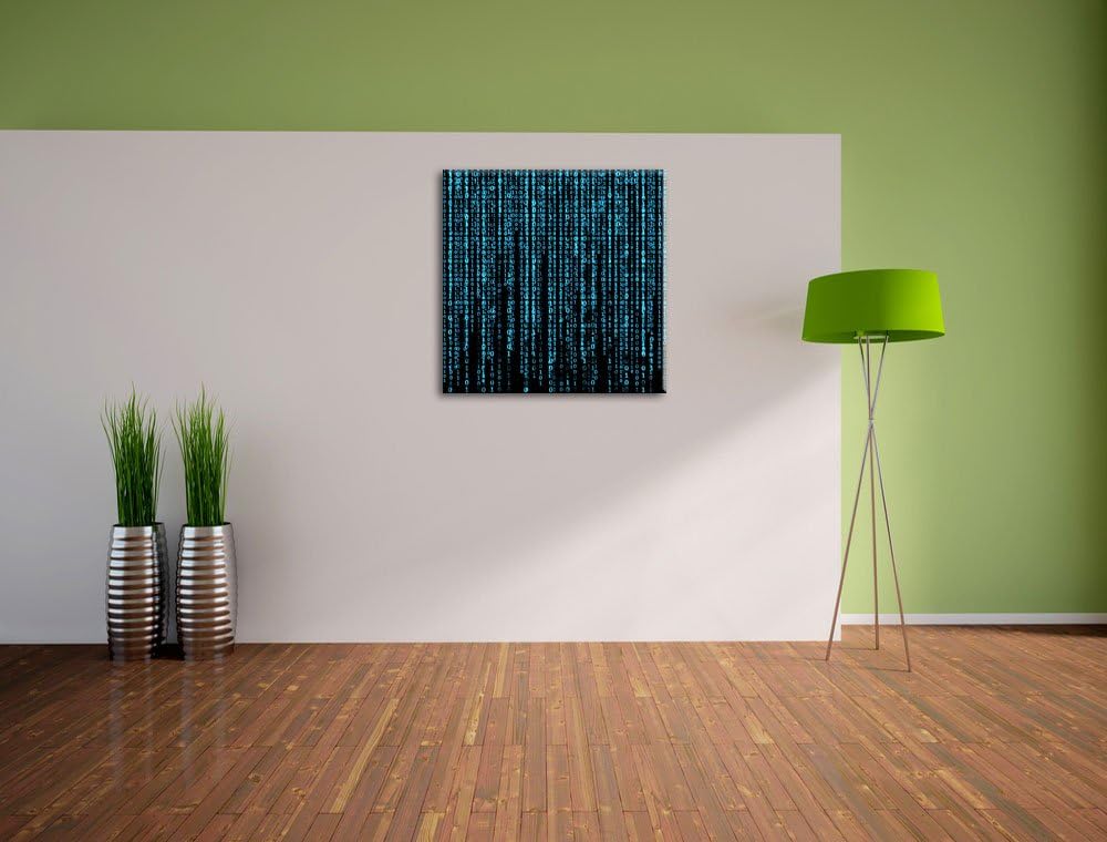 Pixxprint Matrix, Format: 70x70 auf Leinwand, XXL riesige Bilder fertig gerahmt mit Keilrahmen, Kuns