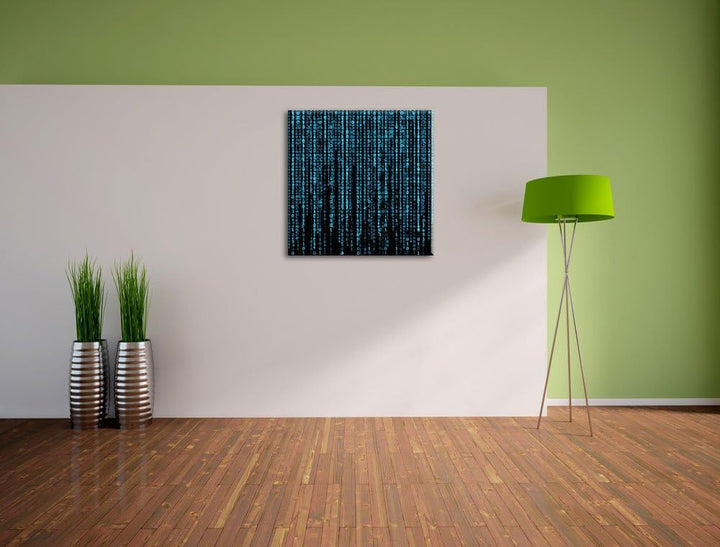 Pixxprint Matrix, Format: 70x70 auf Leinwand, XXL riesige Bilder fertig gerahmt mit Keilrahmen, Kuns