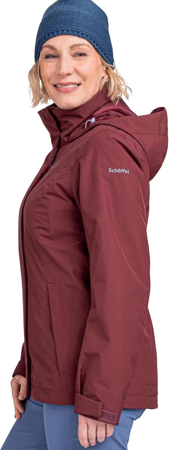 Schöffel Damen 3in1 Jacket Partinello L, wind- und wasserdichte Winterjacke mit separat verwendbarer