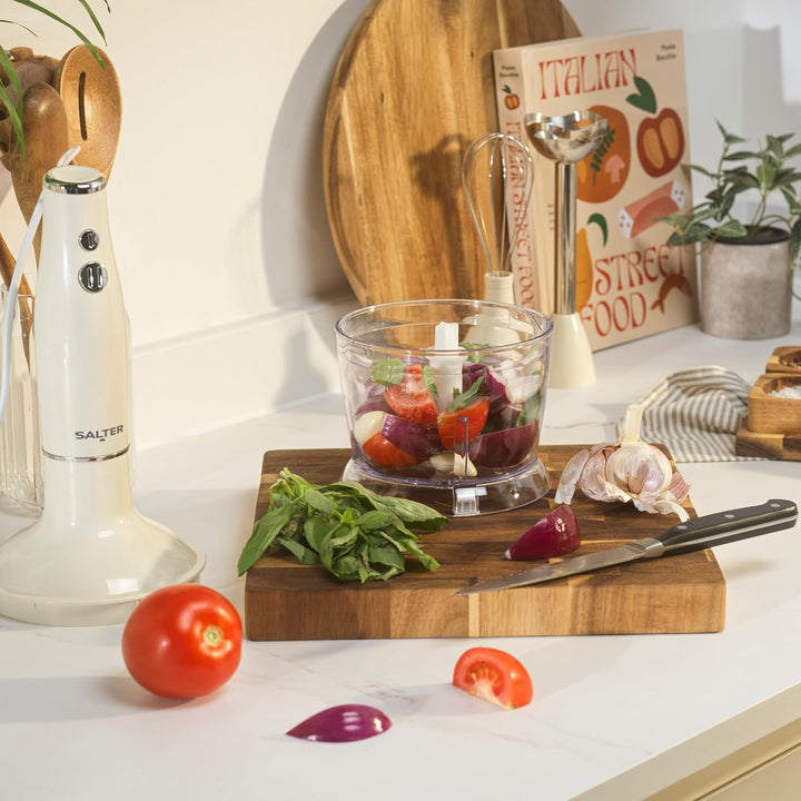 Salter Retro 3-in-1 Blender Set – 600W Motor, 2 Geschwindigkeiten, Schneebesen und Klingen aus Edels
