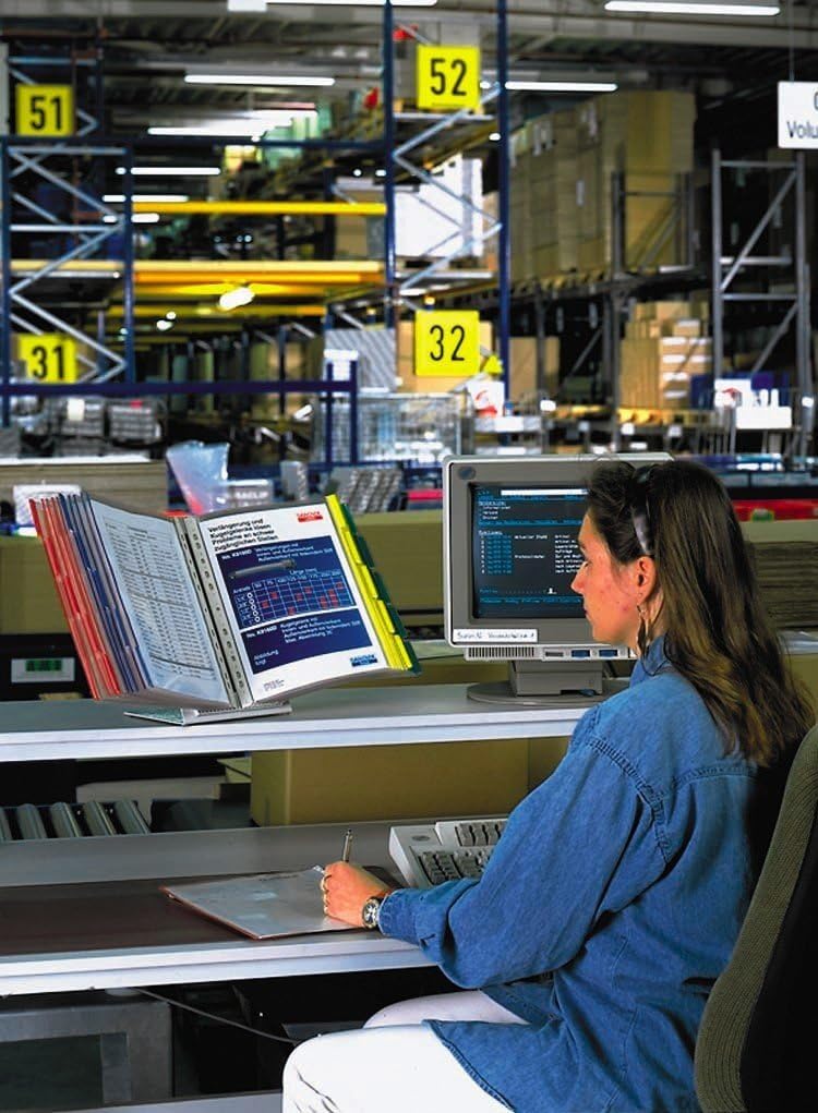 Durable Sichttafelständer Function Table für 20 Sichttafeln A4, 1 Stück, grau, 568410 Tisch 20 Tafel