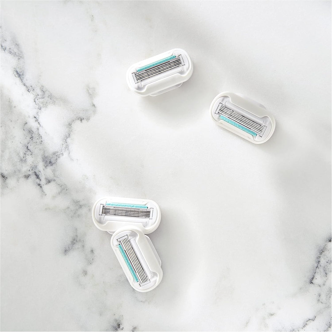 Gillette Venus Deluxe Smooth Sensitive Ersatzklingen für Damenrasiermaschine, (4 Stück), Maschinen E