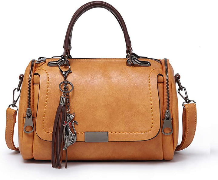 BUKESIYI Damen Tasche Umhängetasche Handtasche Frauen Klein Schultertasche Weekender Lack PU Leder C