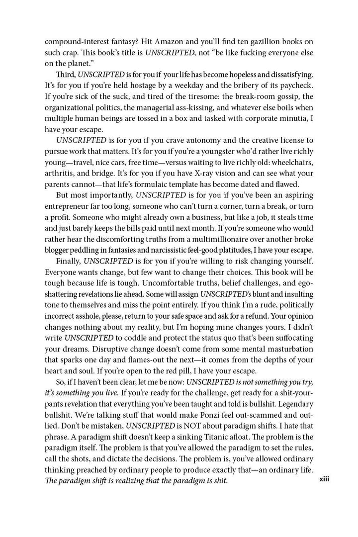 UNSCRIPTED: Life, Liberty, and the Pursuit of Entrepreneurship, Taschenbuch