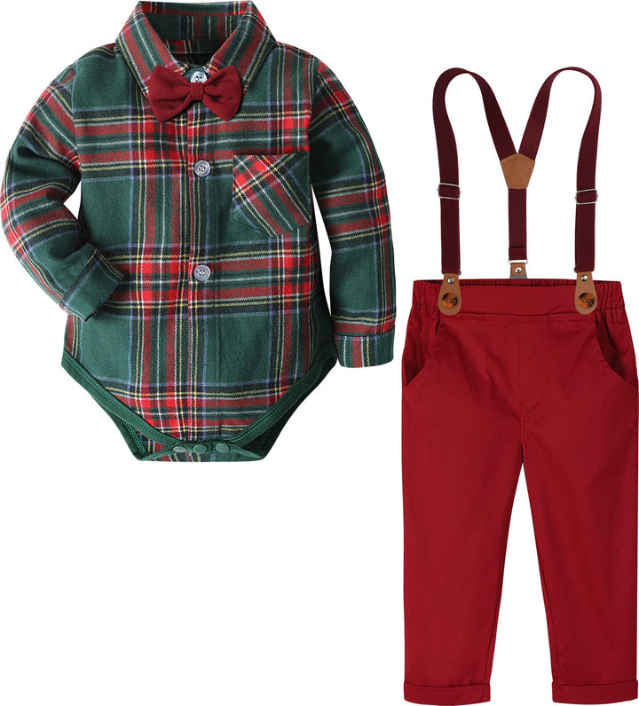 mintgreen Baby Anzug Junge, Formelles Outfit Taufanzug Gentleman Smoking Shirt & + Hose 3-6 Monate G