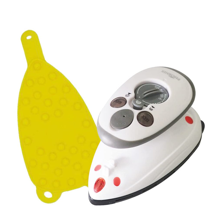 Phönix Reise-Dampfbügeleisen inkl. Reisebügeleisen-Ablage (Yellow), Yellow