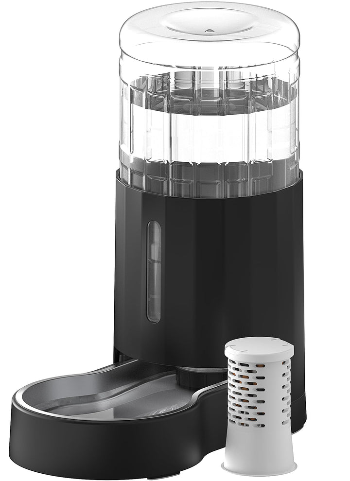 Automatischer 7-Liter-Filter für Hunde und Katzen, Wasserspender mit Edelstahlnapf, Schwerkraft-Bewä