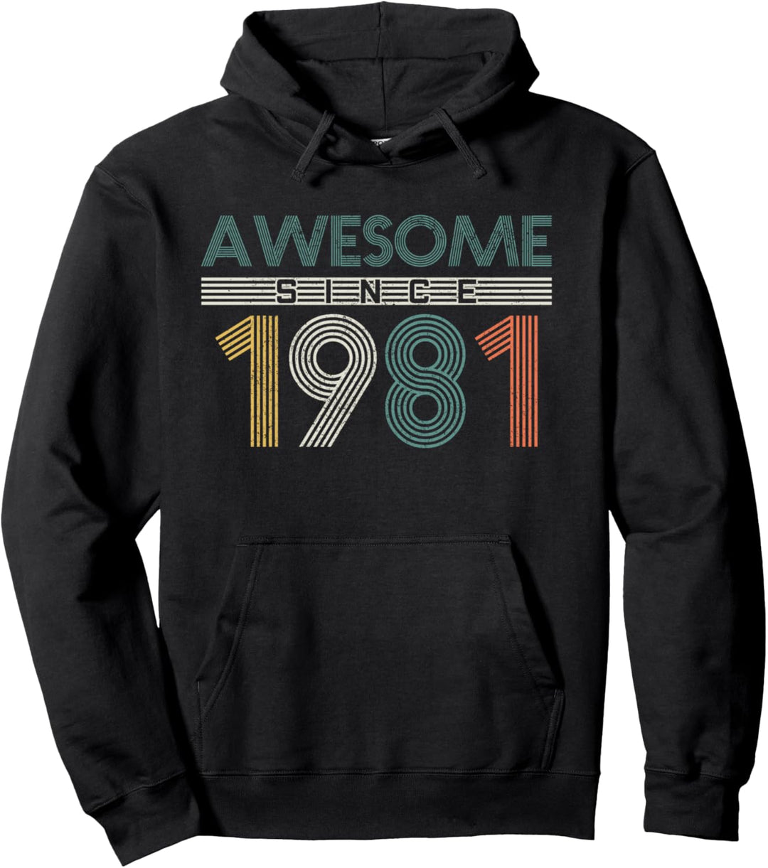 40. Geburtstag Lustig Geschenk Vintage Awesome Since 1981 Pullover Hoodie
