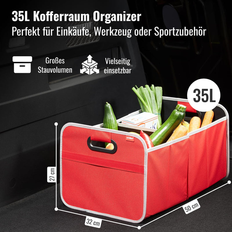 achilles Auto-Faltbox XL - Kofferraumtasche mit grossem Stauraum - grosse Einkaufstasche - Aufbewahr