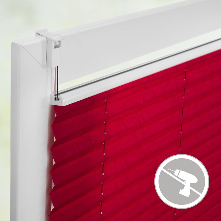 Lichtblick Plissee Klemmfix, ohne Bohren, verspannt, lichtdurchlässig, Blickdicht, Uni, mit elegante