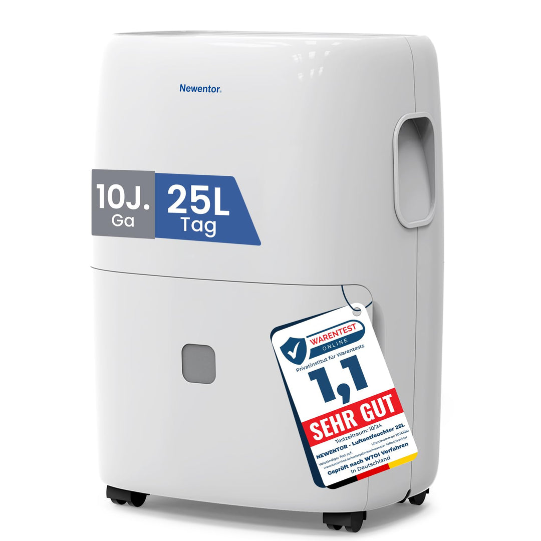 Newentor Luftentfeuchter elektrisch 25L, Entfeuchter elektrisch keller, Raumentfeuchter elektrisch,