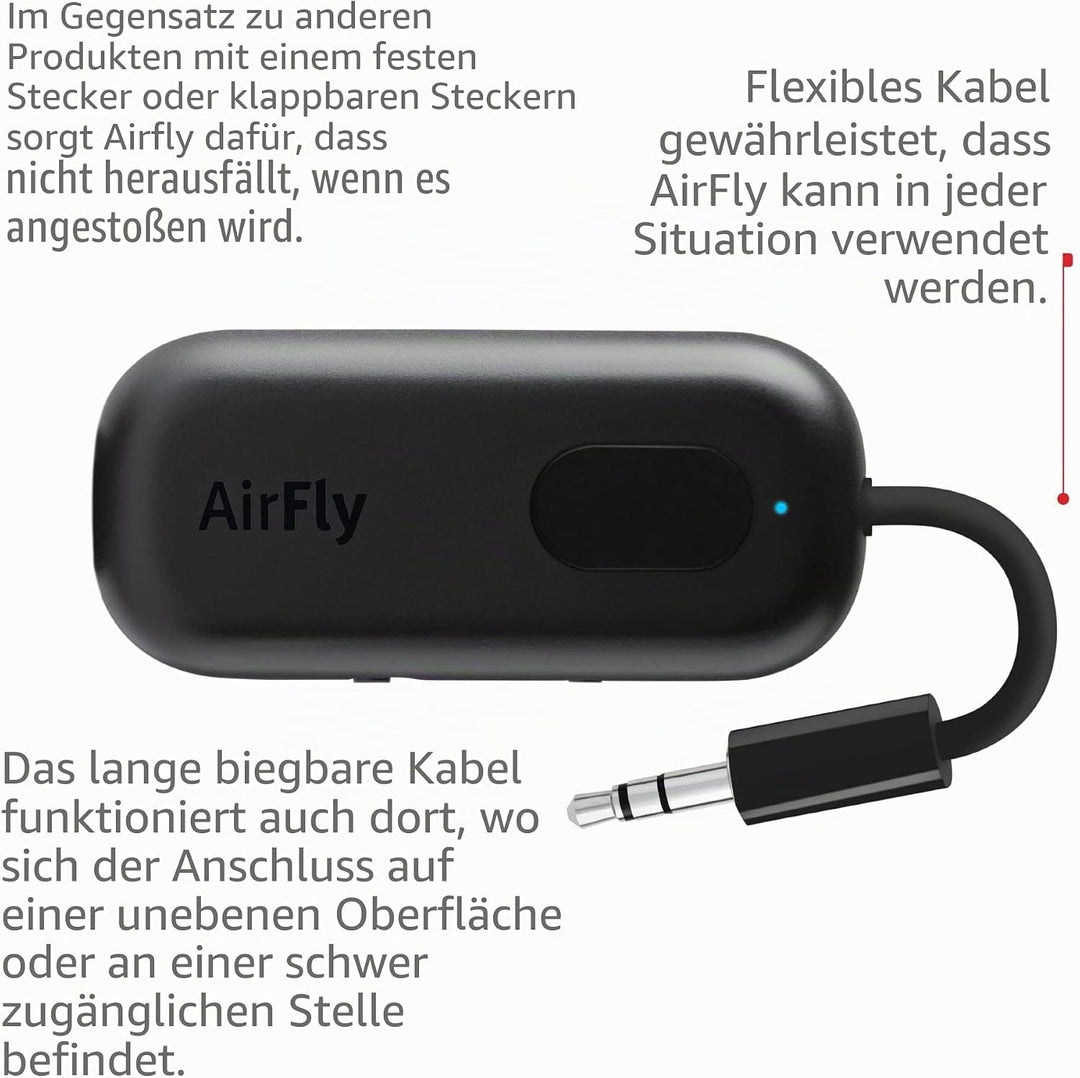 Twelve South AirFly Pro Bluetooth Wireless Audio Transmitter/Receiver für bis zu 2 AirPods/Wireless