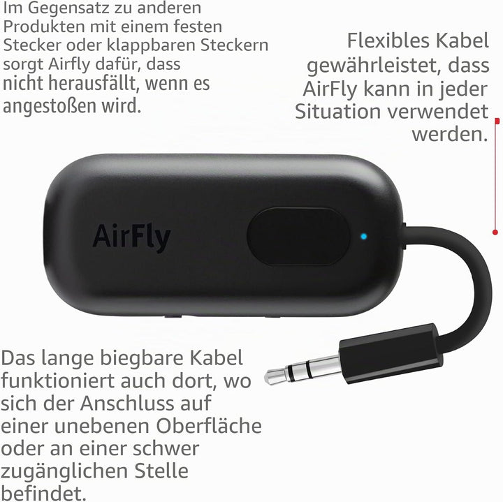 Twelve South AirFly Pro Bluetooth Wireless Audio Transmitter/Receiver für bis zu 2 AirPods/Wireless