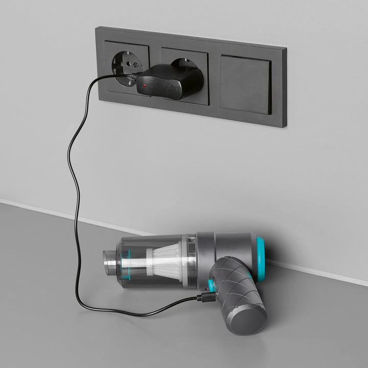 CLEANmaxx Akku-Handstaubsauger im 6-TLG. Set | Kabbelloser & Beutelloser Handsauger | Mit Saug- & Ge