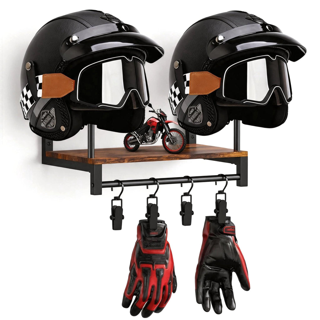 Motorradhelm Wandhalterung, Helmhalterung Wand Motorrad Baseball Helmhalter für 2 Helme Huthalterung